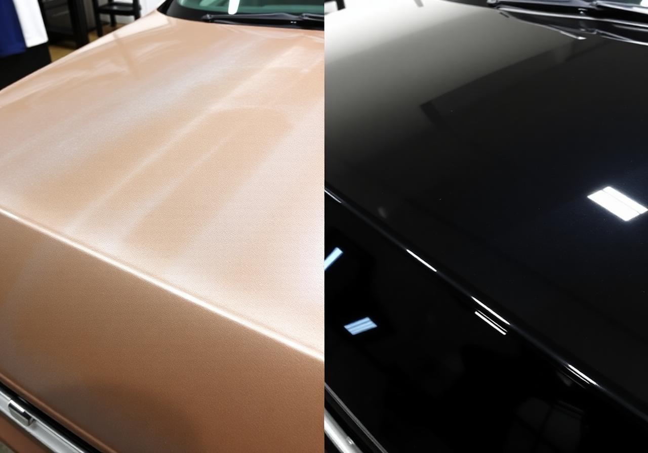 Faded oxidation → mirror finish
