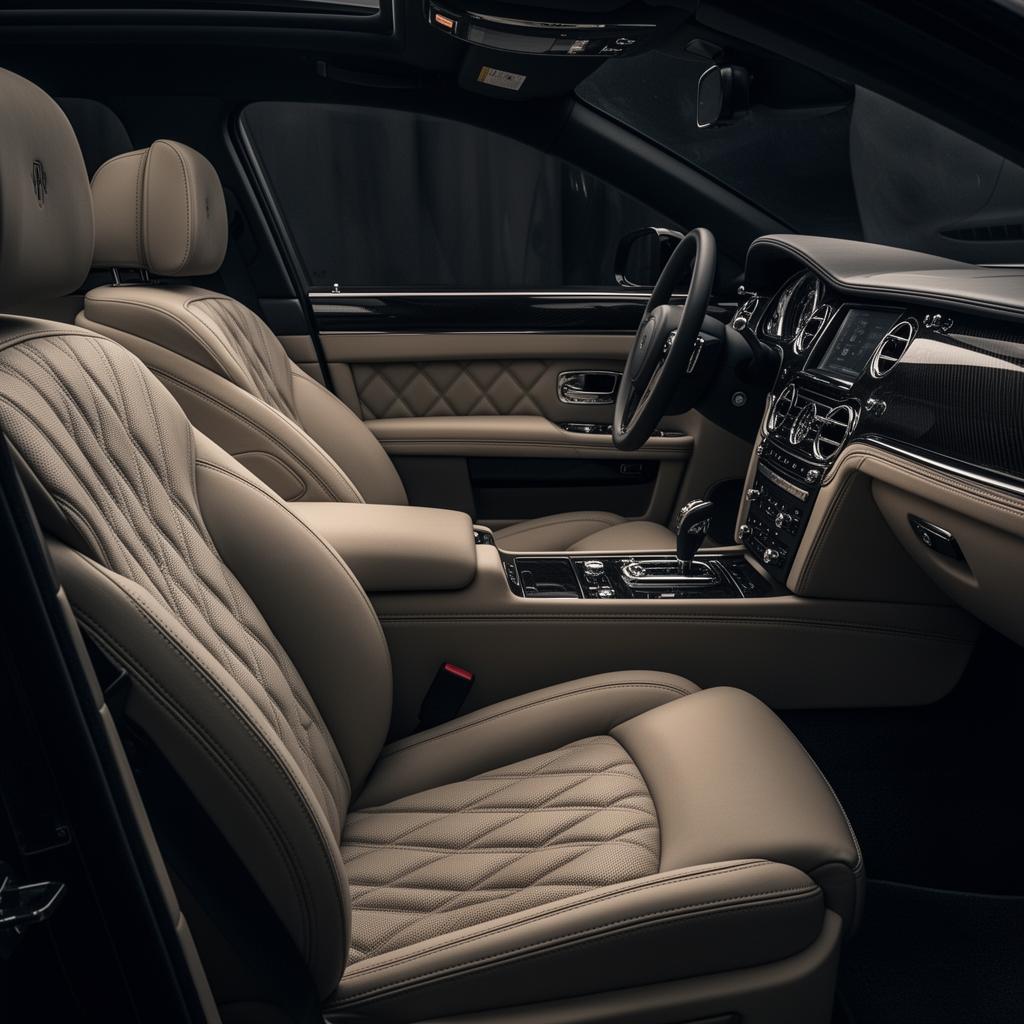 Restored luxury car interior